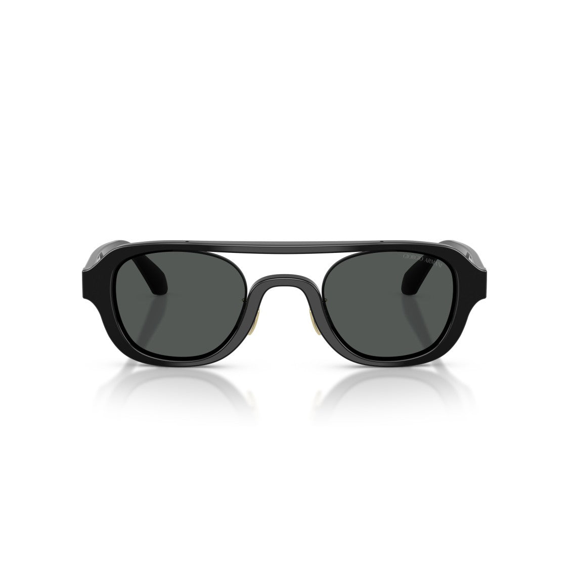 Giorgio Armani 0Ar8247 Bold Rectangular Frame Sunglasses With Gold Accents