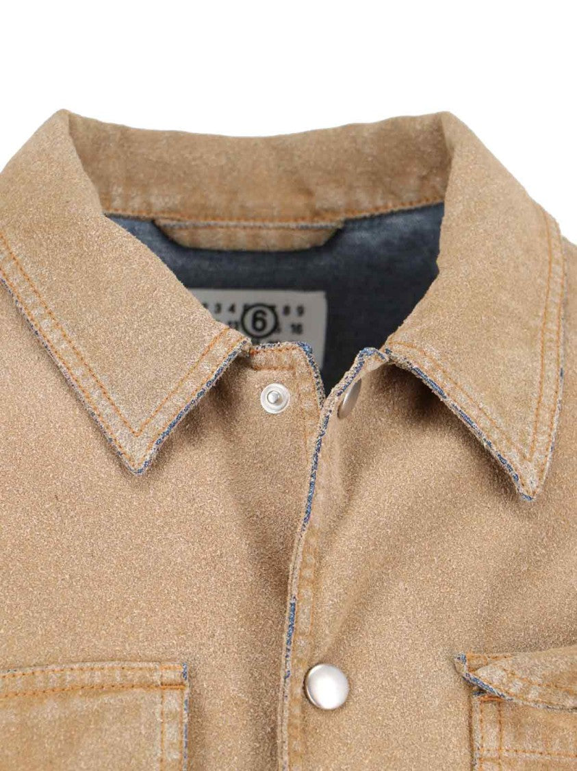 Mm6 By Maison Margiela Structured Jacket With Timeless Design – Brown