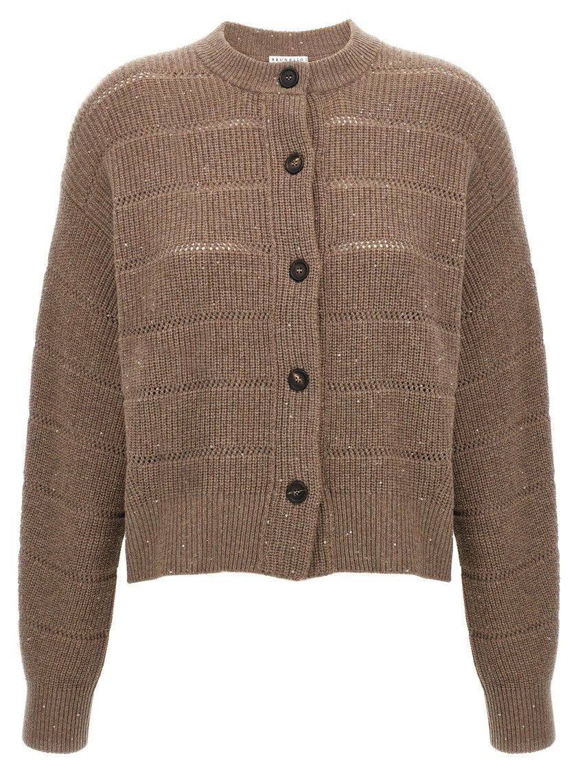 Brunello Cucinelli Rustic Dazzling Net' Cardigan