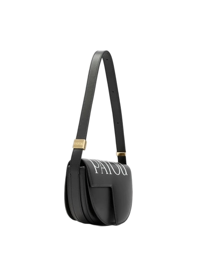 Patou Half-Moon Calf Leather Shoulder Bag