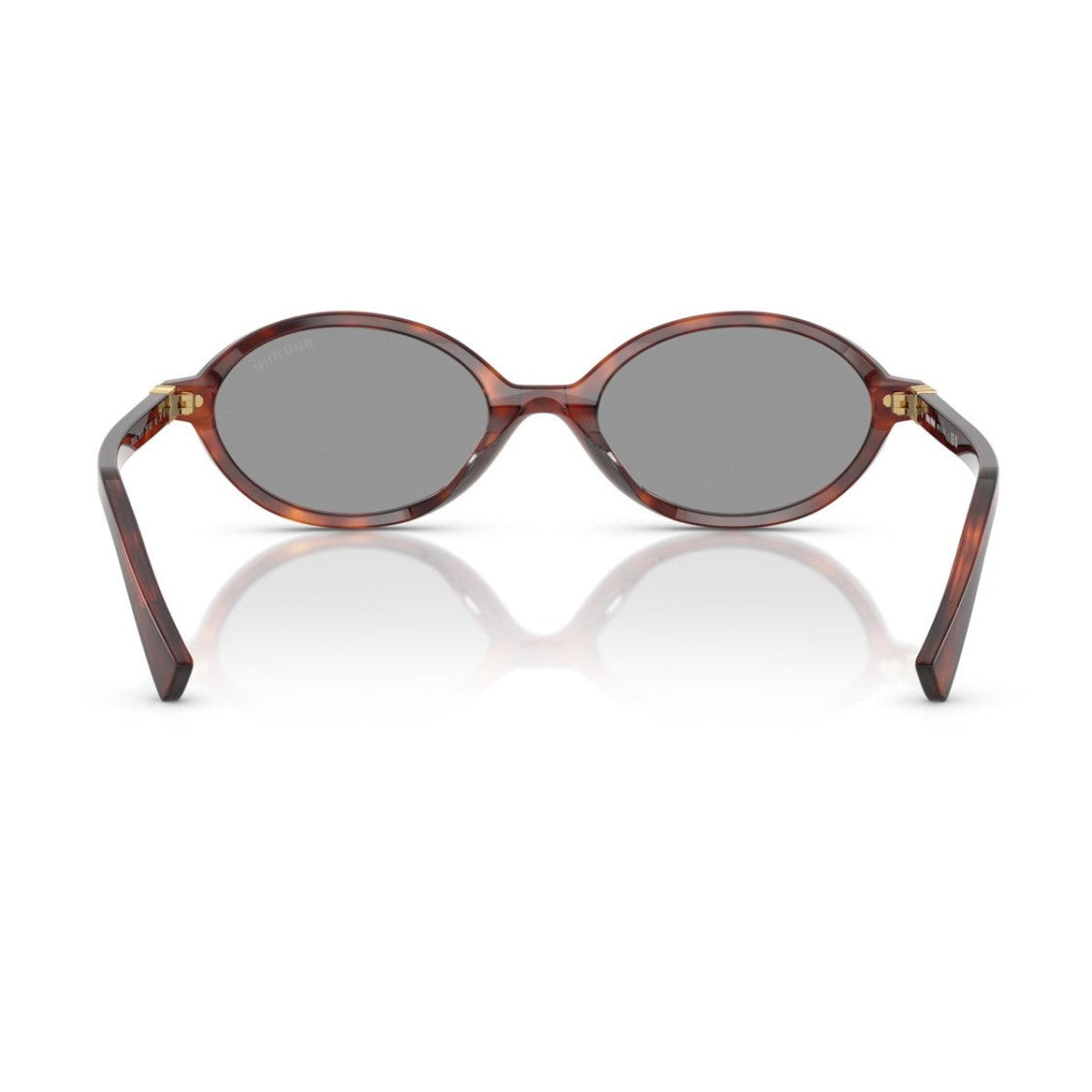 Miu Miu Havana Mahogany Miu Regard 0Mu 04Zs Acetate Oval Sunglasses