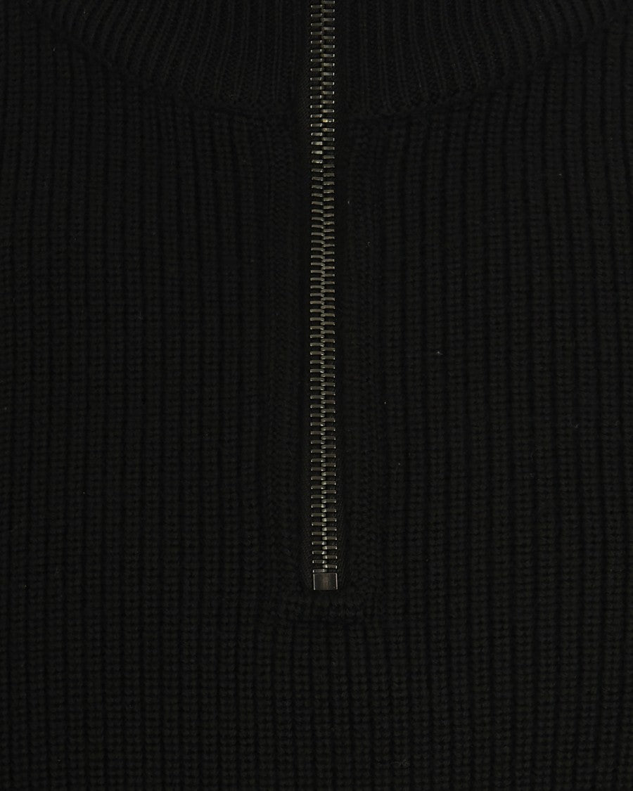 Paul & Shark Black Half-Zip Sweater