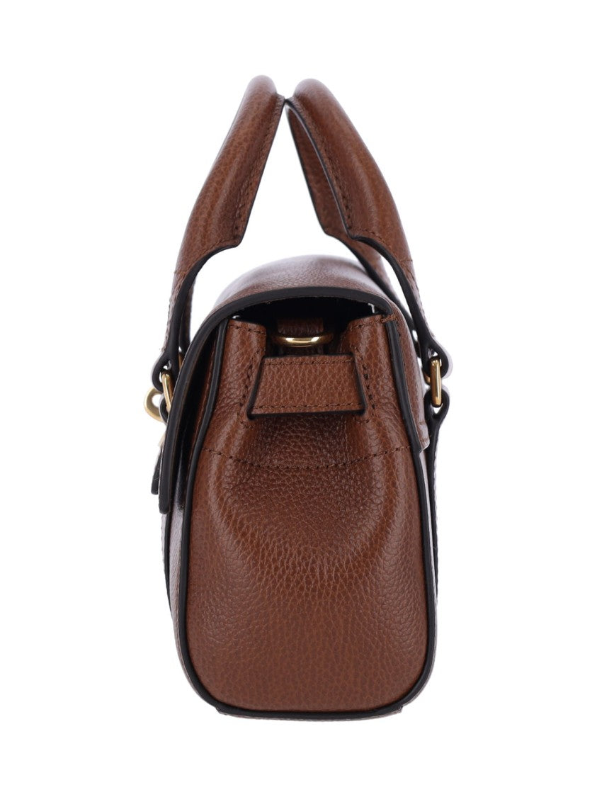 Mulberry Brown Bayswater Mini Pebble Leather Top-Handle Bag