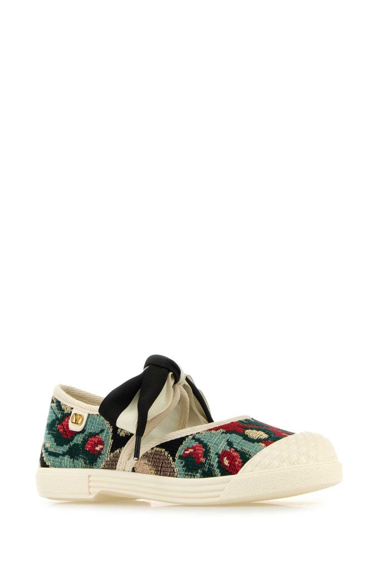 Valentino Garavani Embroidered Canvas Slip-Ons