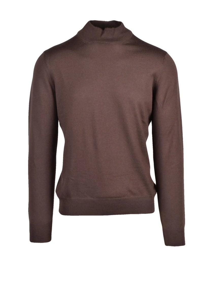 Gran Sasso Fitted Turtleneck Sweater In Smooth Virgin Wool