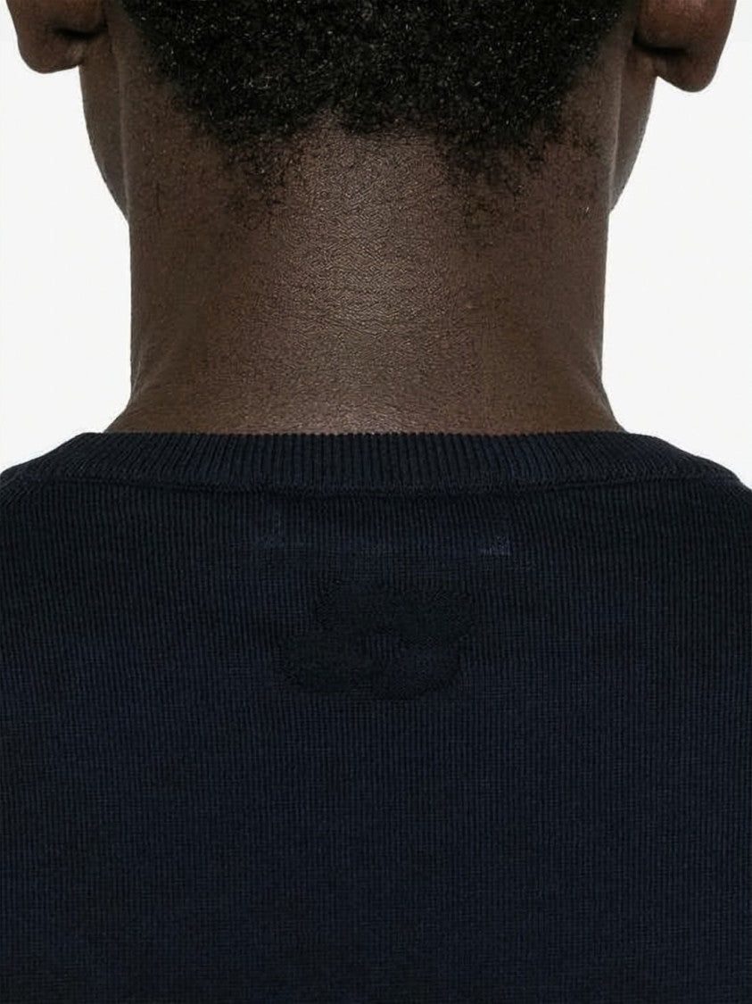 Lardini Fitted Black Cotton Short Sleeve Tops