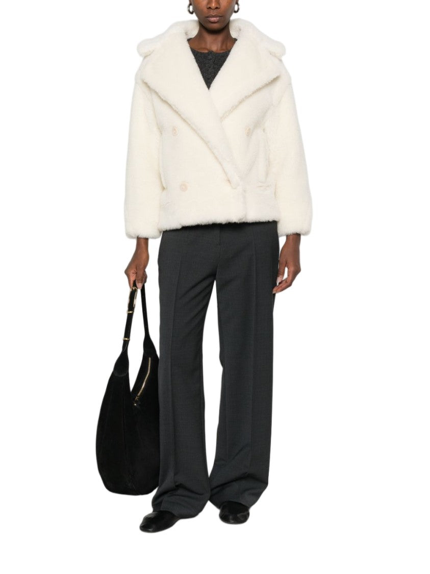 Max Mara Double-Breasted Alpaca Virgin Wool Jacket