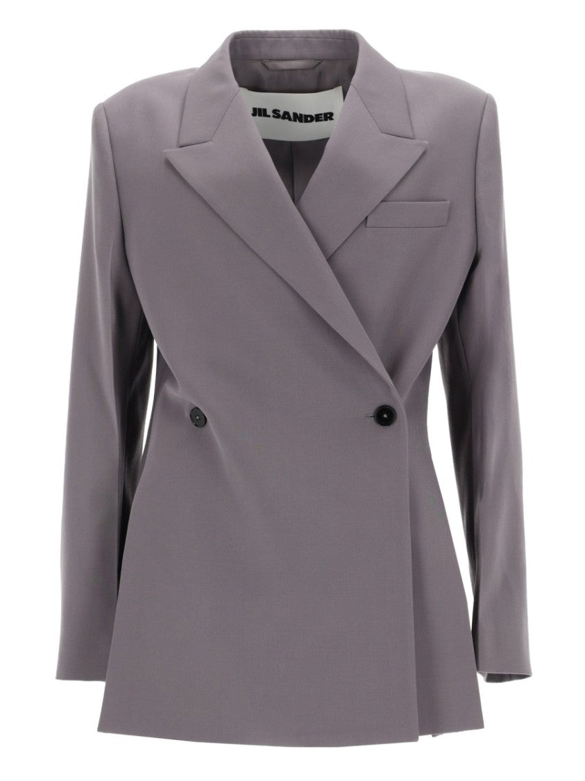 Jil Sander Double-Breasted Wool Tailored Jacket