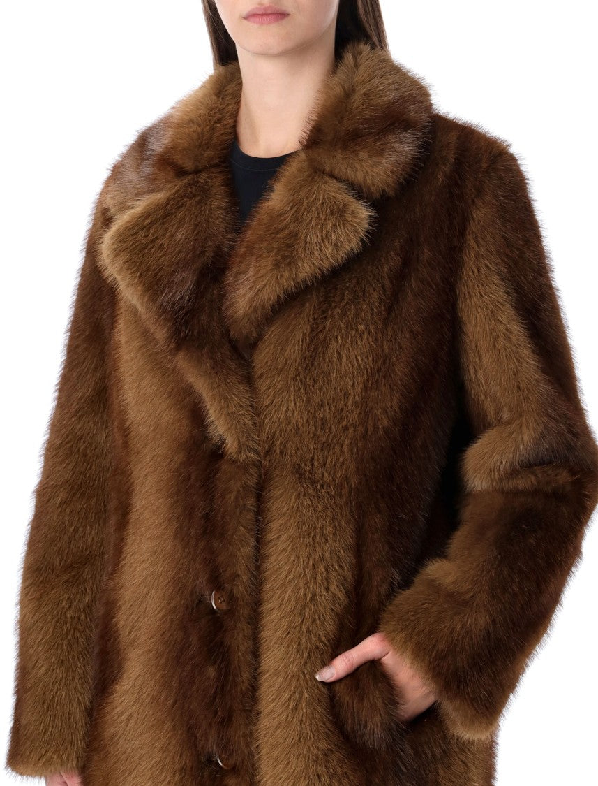 Stand Studio Nora Coat Eco Fur Luxe
