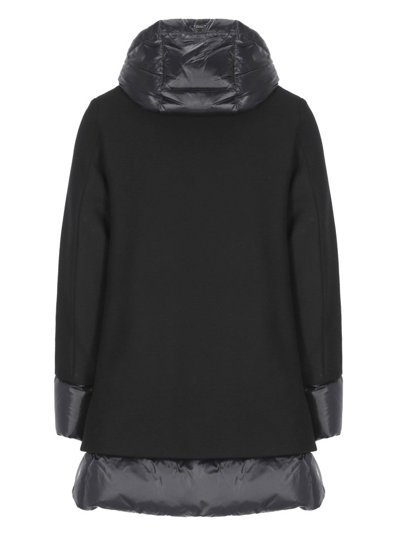 Herno Wool Padded Coat With High Neck
