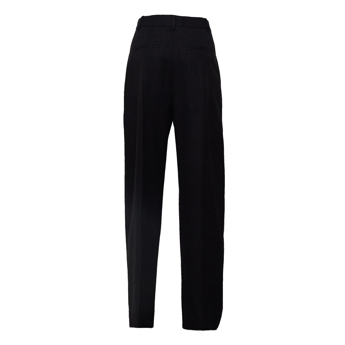 Victoria Beckham Cecilia High-Waist Flannel Wide-Leg Pants