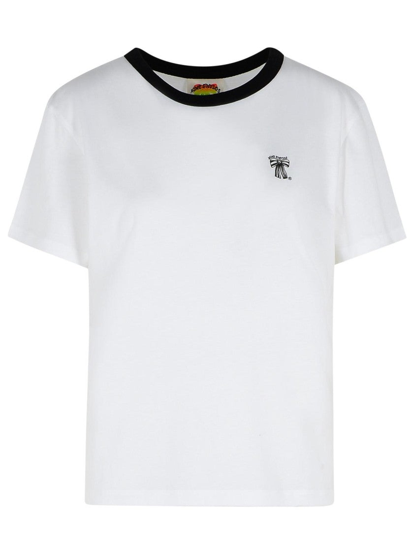 Acne Studios White Cotton Blend T-Shirt