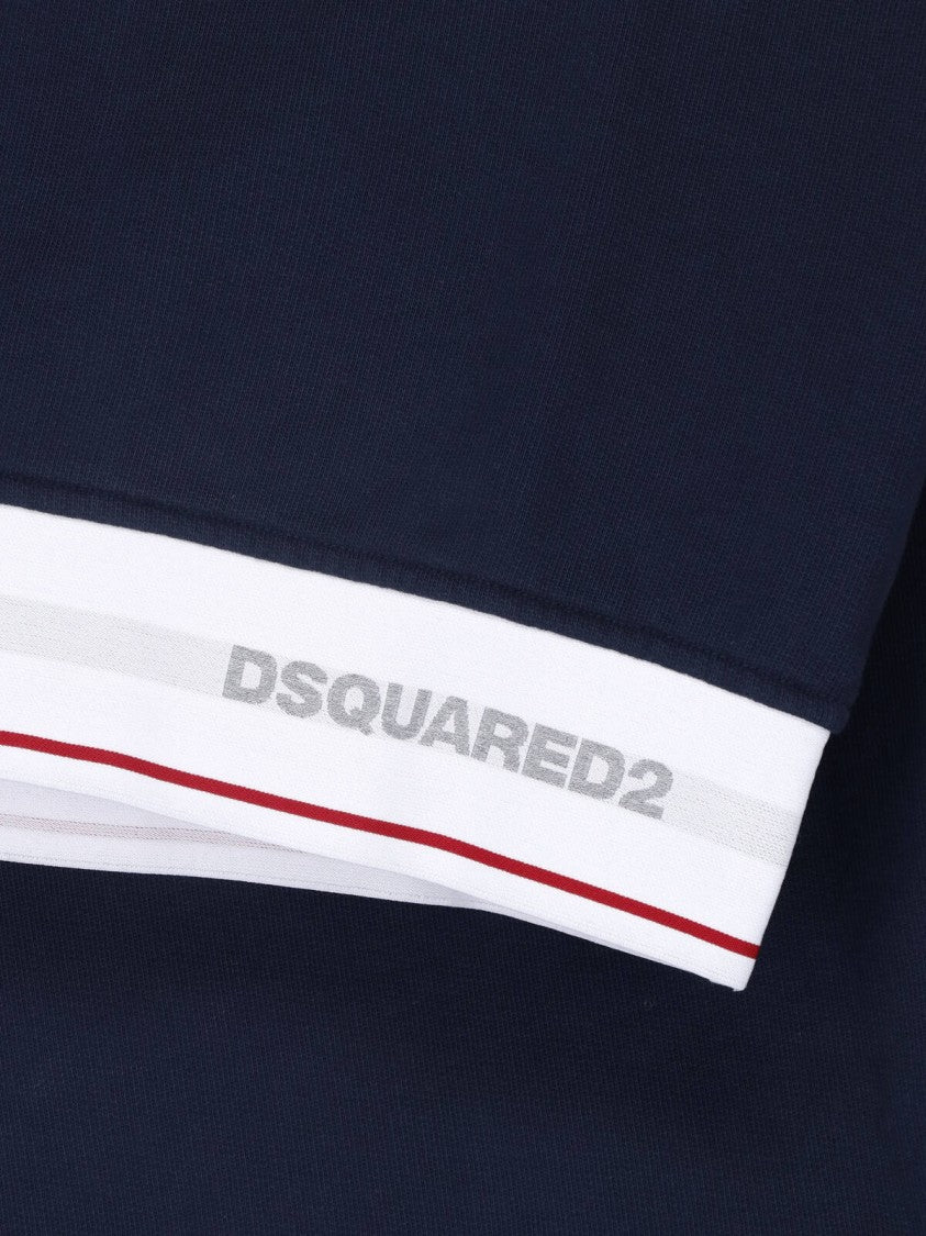 Dsquared2 Blue Crewneck Cotton Sweatshirt