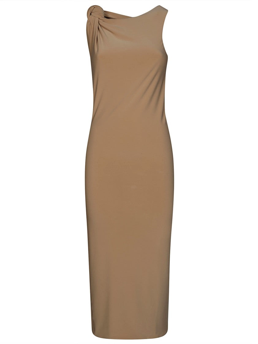 Sportmax One-Shoulder Jersey Dress With Twisted Detail