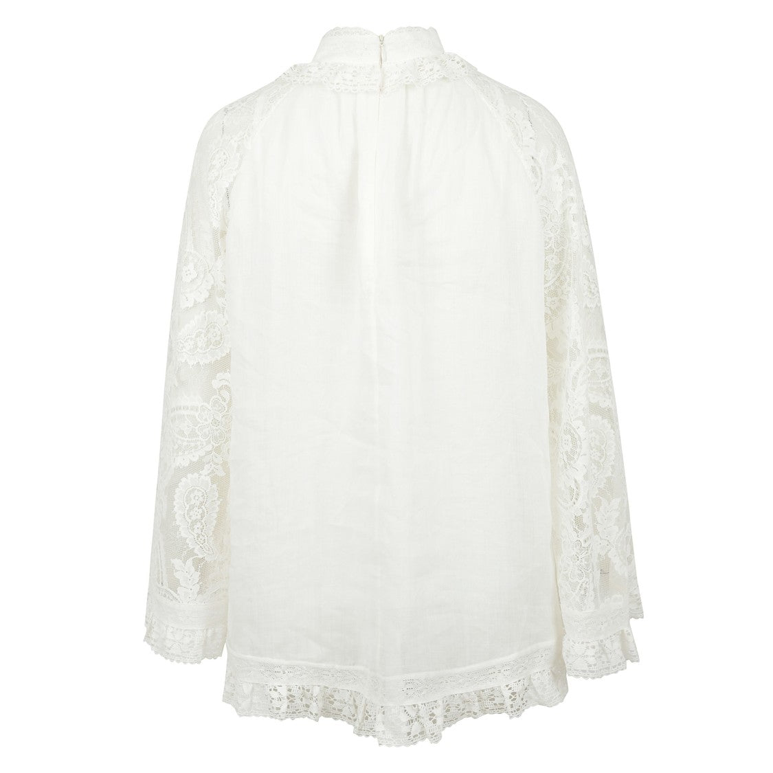Zimmermann Lace-Embellished Mini Dress With Botanical Motifs