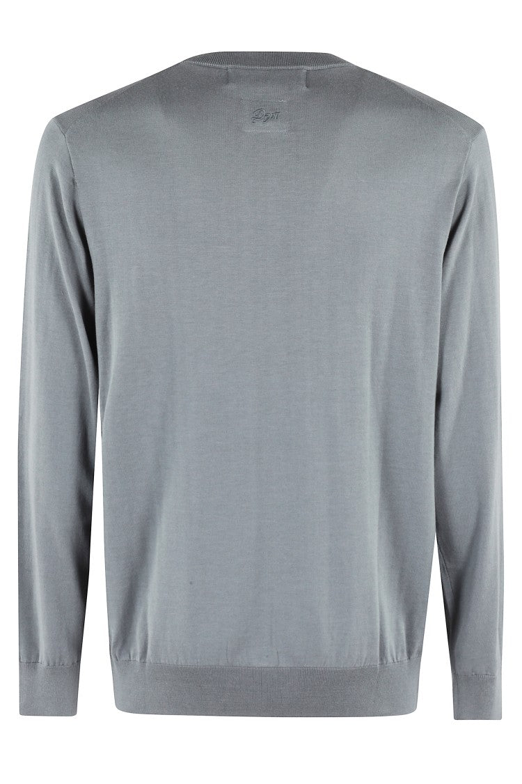 Department 5 Regular Fit Cotton-Silk Blend Crew Neck Sweater