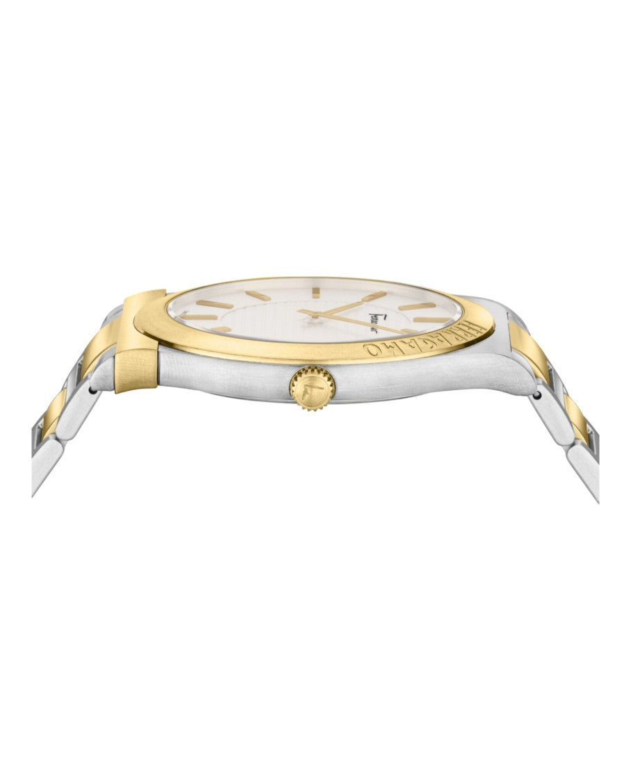 Ferragamo Gancini Bracelet Watch With Two-Tone Case