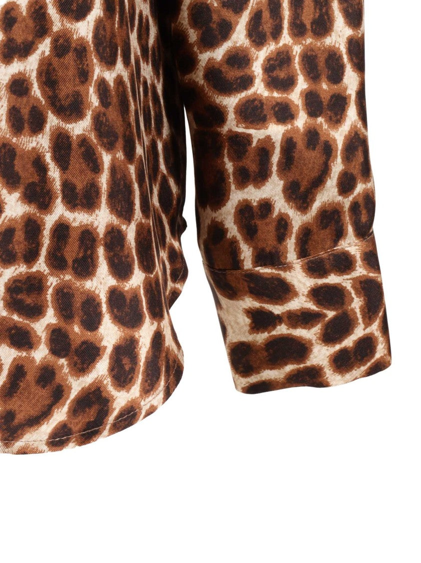 P.A.R.O.S.H. Leopard Print Silk Shirt