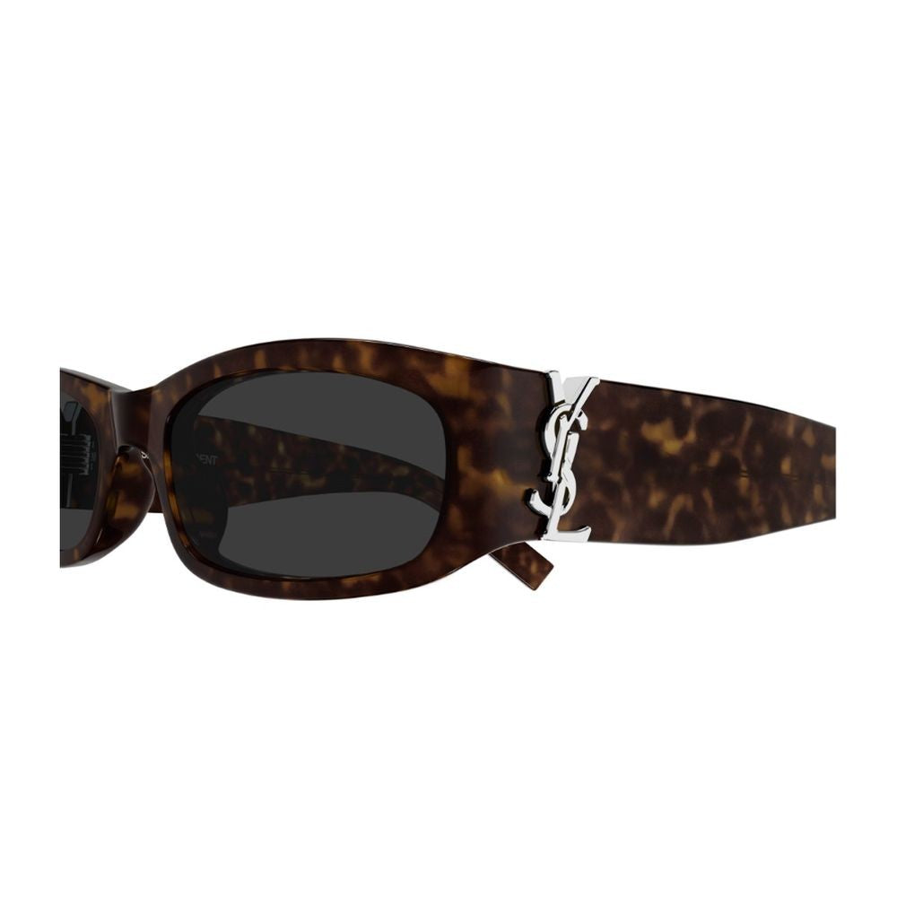 Saint Laurent Sl M152 Linea Monogram Rectangular Dark Havana Sunglasses