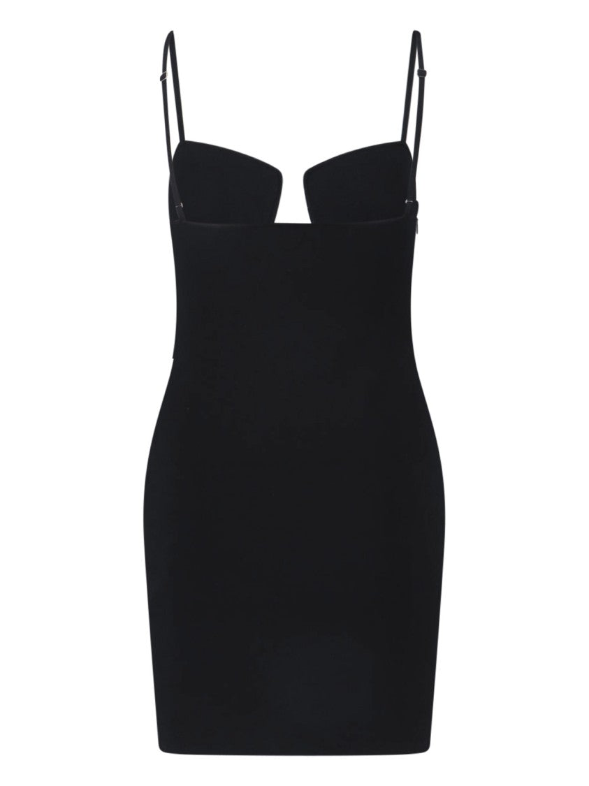 Givenchy Black Cutaway Viscose Blend Mini Dress