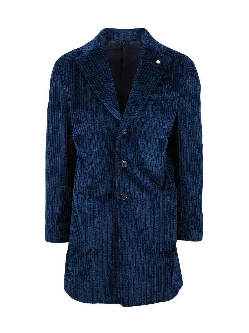 L.B.M. 1911 Blue Cotton Corduroy Coat