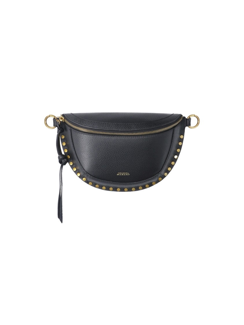 Isabel Marant Black Skano Studded Leather Belt Bag