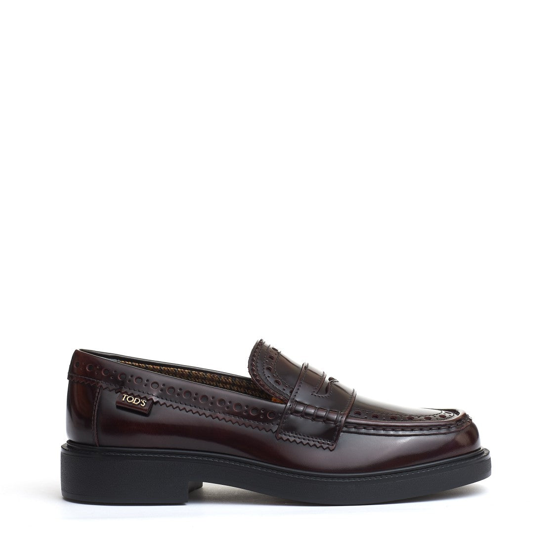 Tod's Burgundy Leather Moccasin