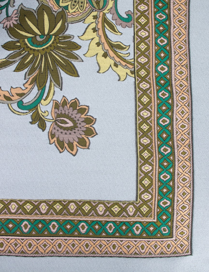 Etro Wool-Blend Cape With Asymmetrical Cut And Floral Accents