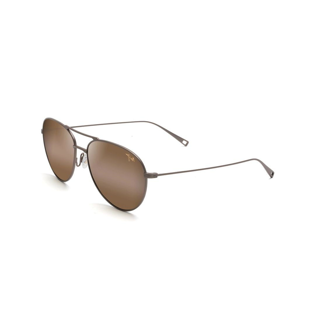 Maui Jim Walaka Double Bridge Round Aviator Sunglasses With Metal Frame