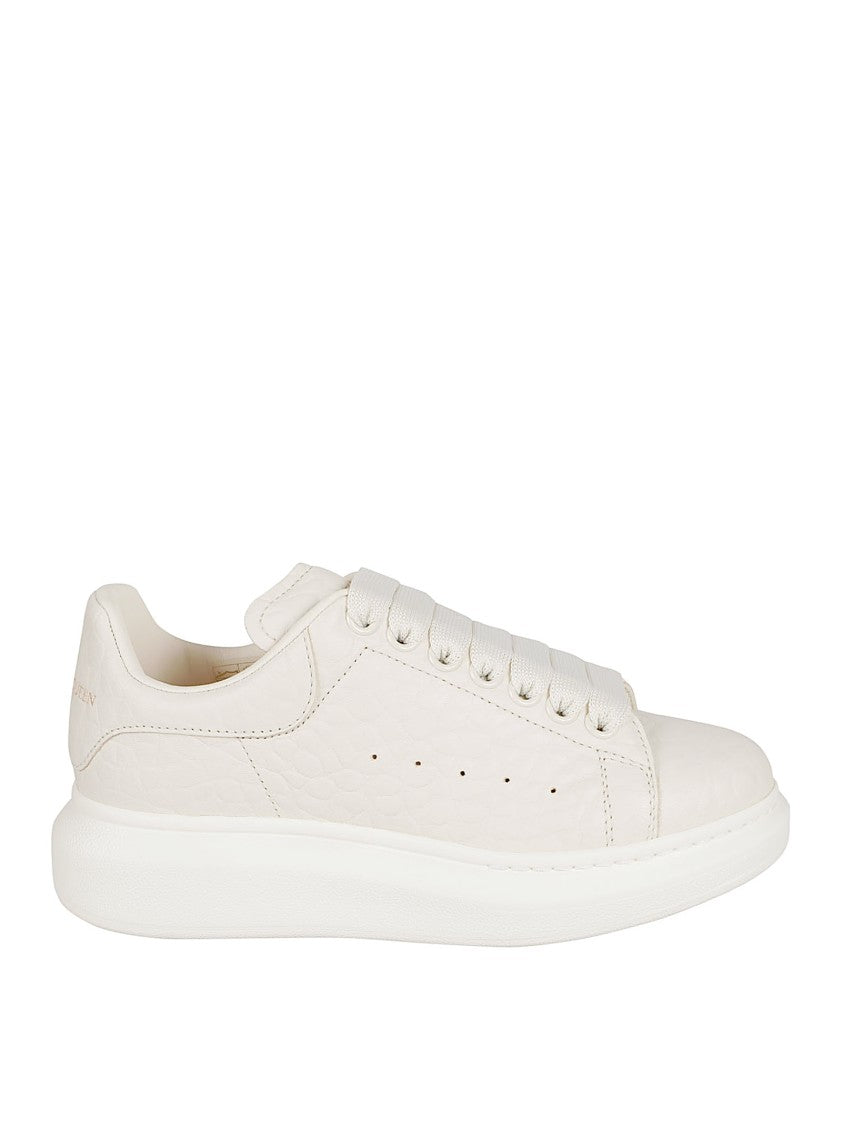 Alexander Mcqueen Oversized Off-White Full-Grain Leather Sneakers
