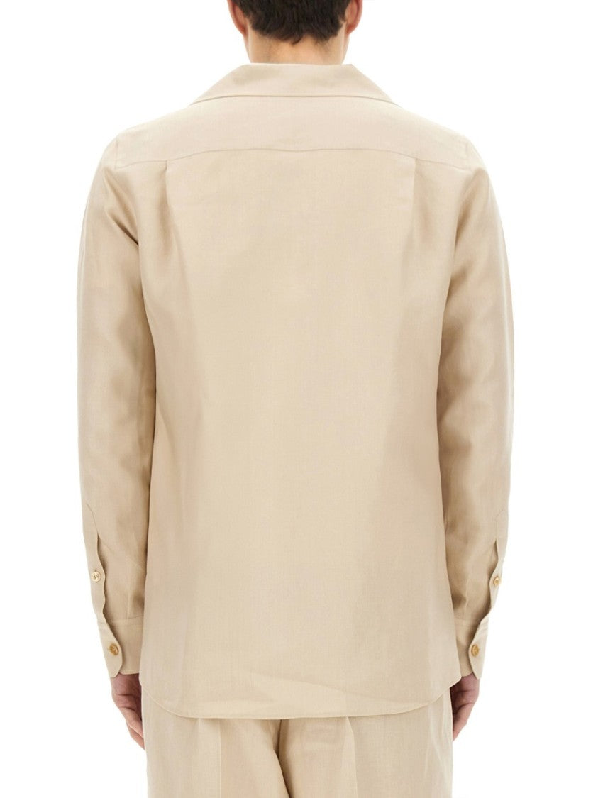Dolce & Gabbana クリーム色長袖シャツ 38 Dolce & Gabbana V-Neck Shirt