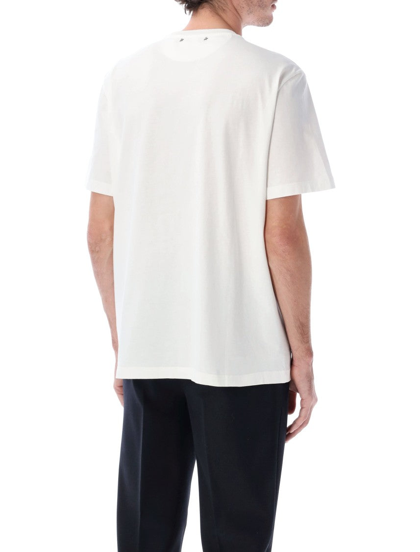 Golden Goose Vintage White Cotton Logo T-Shirt