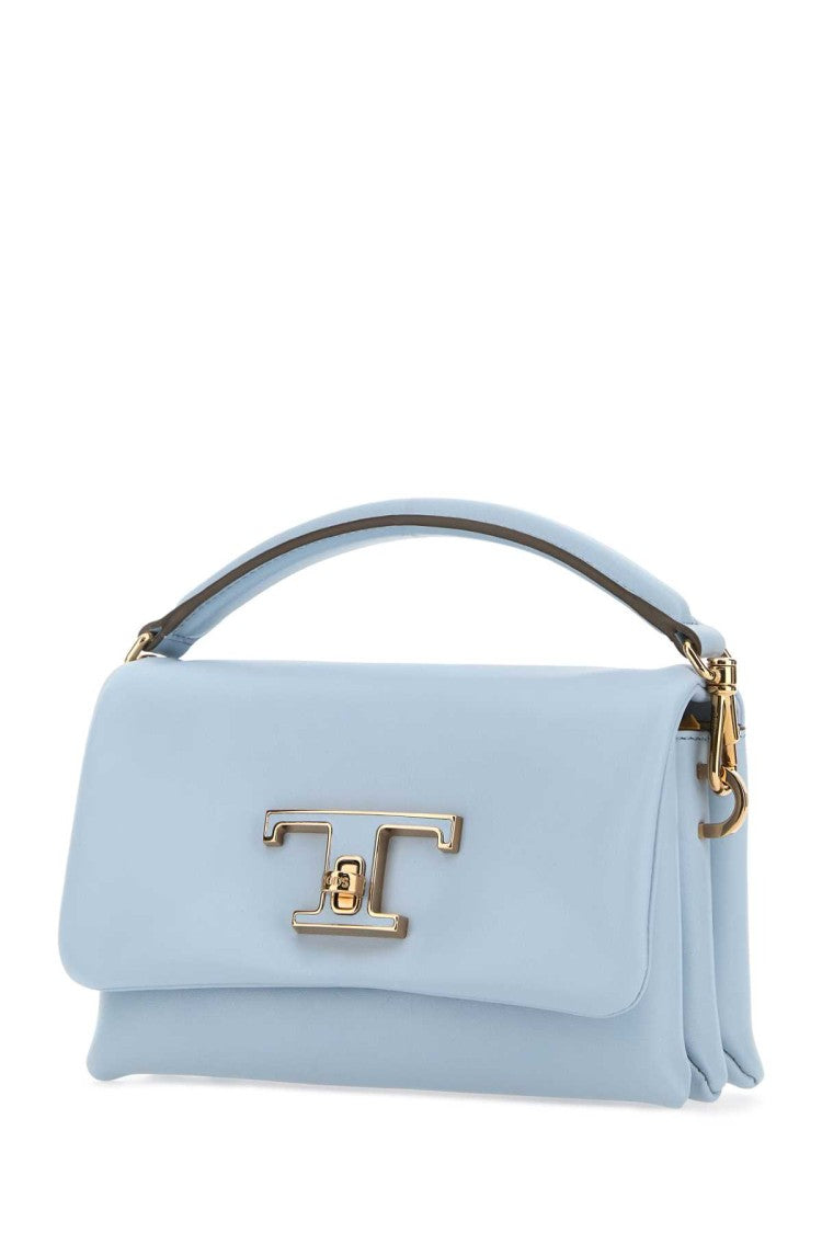 Tod's Powder Blue Leather Micro T Timeless Handbag