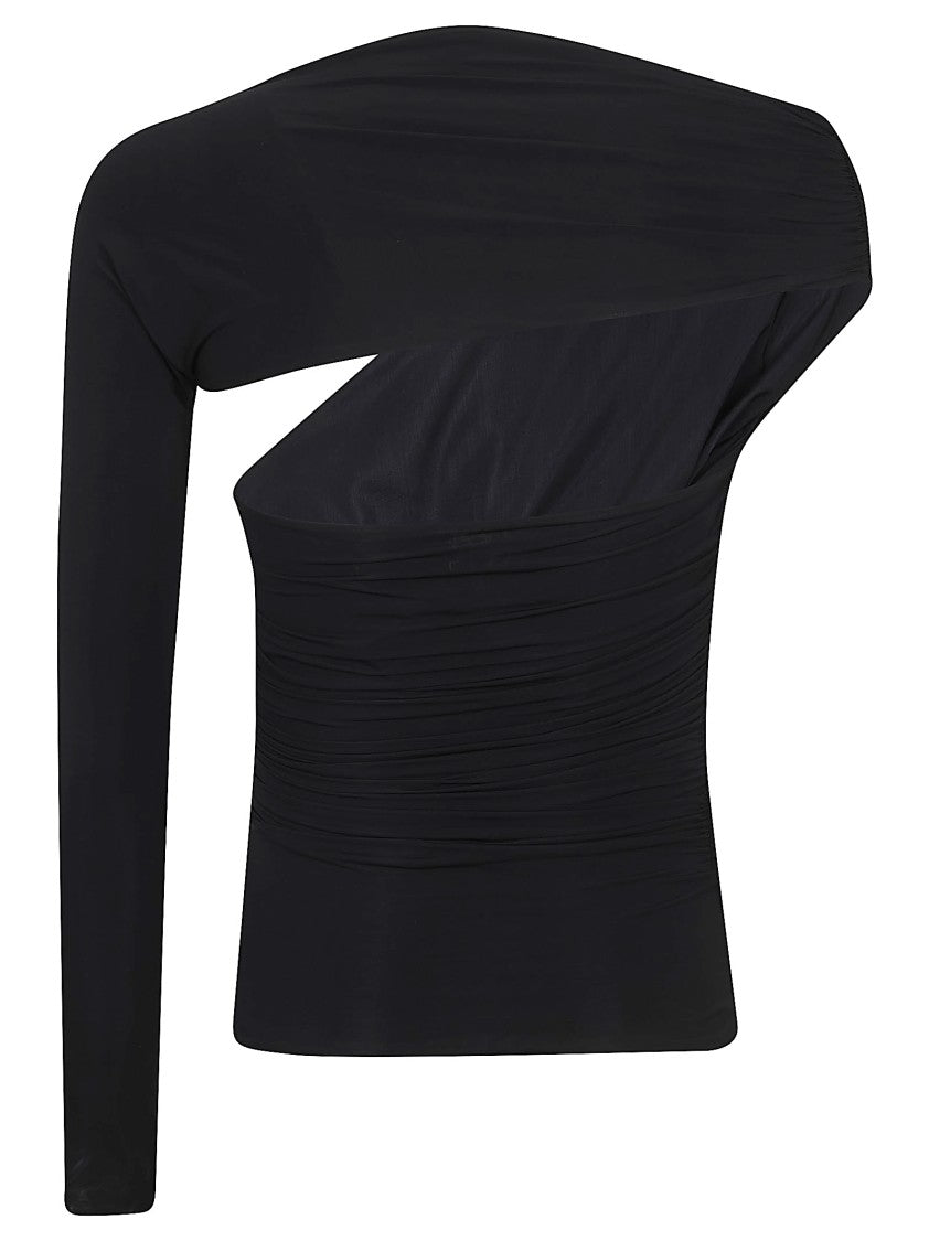 Elisabetta Franchi Fitted One-Shoulder Jersey Top