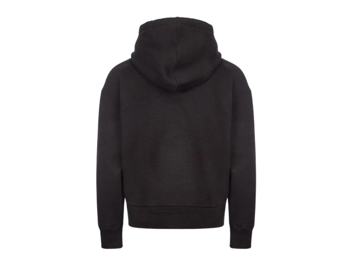 Ami Paris Giant Heart Logo Hoodie In Soft Cotton Jersey