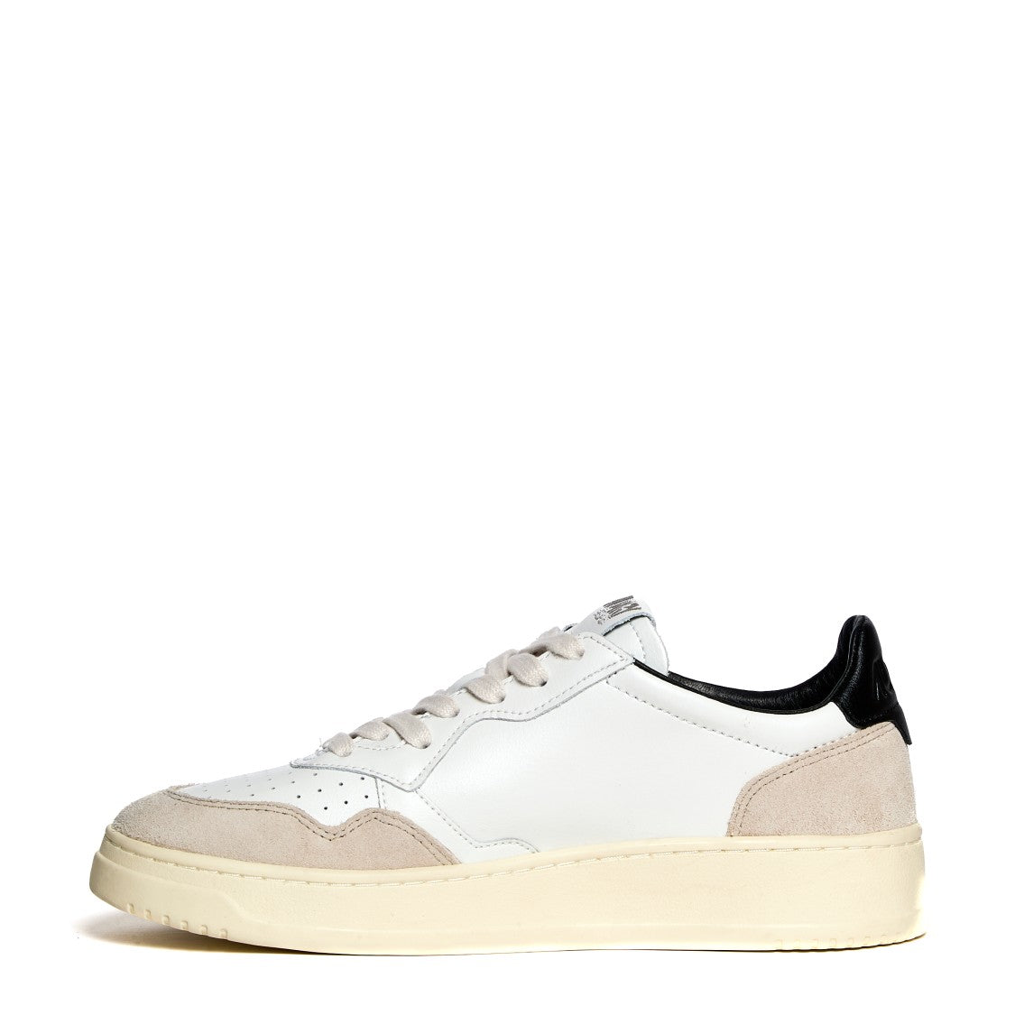 Autry White Black Medalist Low Leather Sneakers