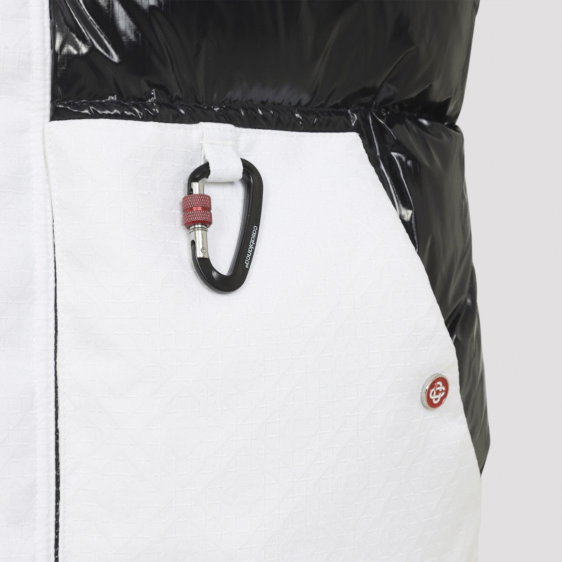 Casablanca Color-Block Sleeveless Vest With Glossy And Matte Textures