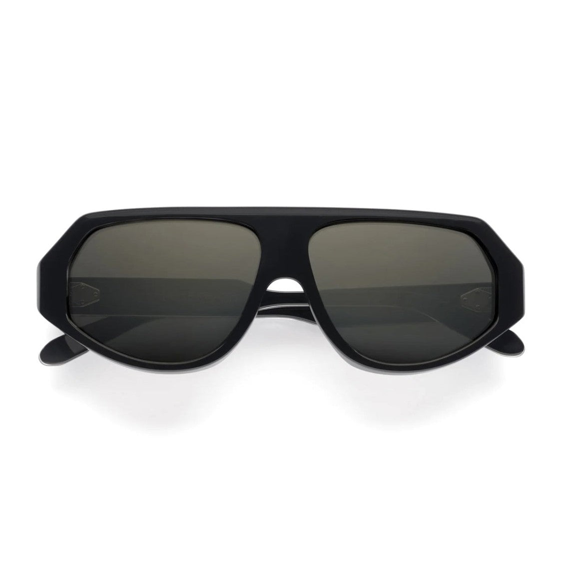 Emmanuelle Khanh Black Ozone Acetate Sunglasses