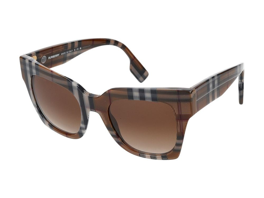Burberry Oversized Square Checkered Sunglasses