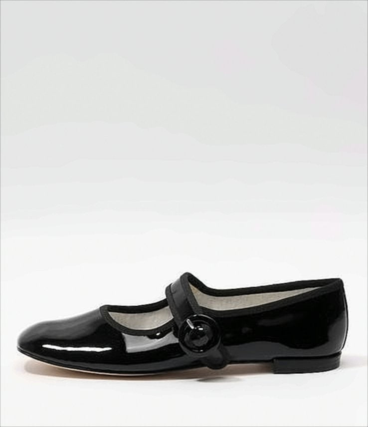 Repetto Black Patent Leather Flat Shoes