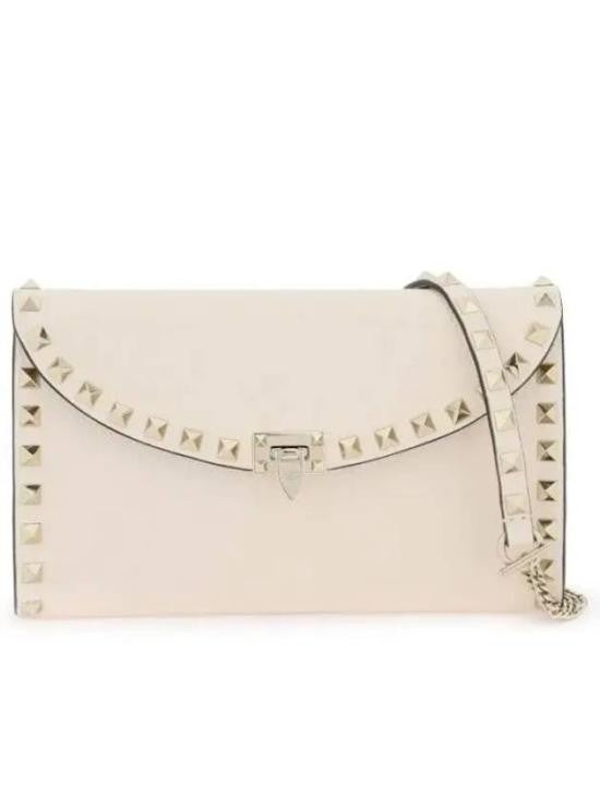 Valentino Garavani Rectangular Calf Leather Crossbody Bag With Pyramid Studs