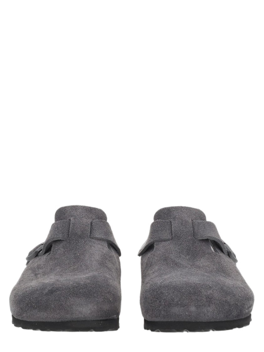 Birkenstock Soft Suede Leather Flats With Adjustable Strap