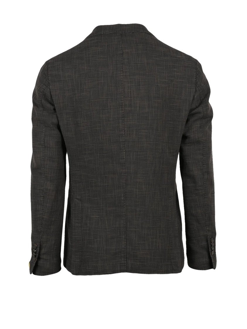 L.B.M. 1911 Brown Cotton Silk Rounded Jacket