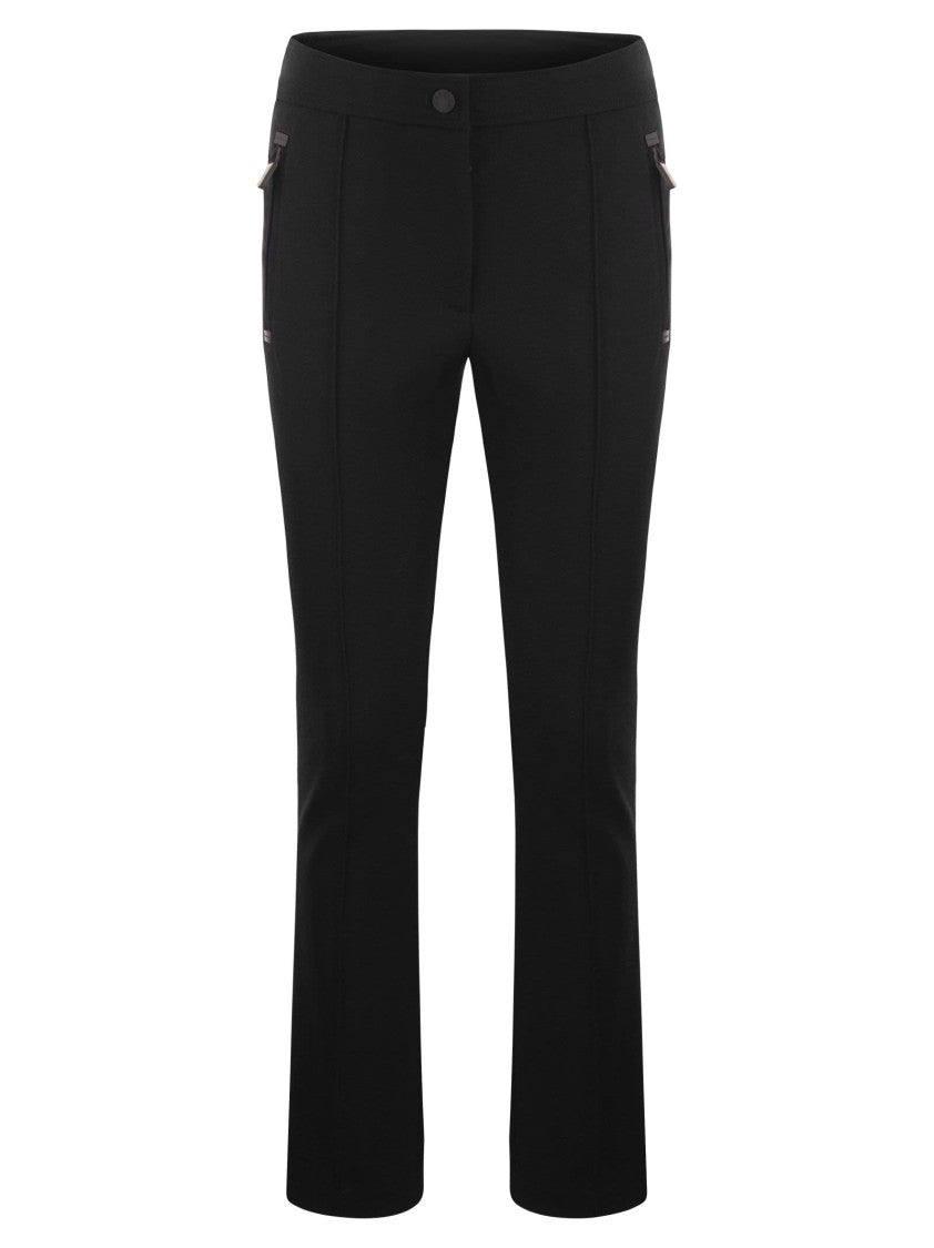 Moncler Grenoble Straight Leg Twill Trousers With Zipped Pockets