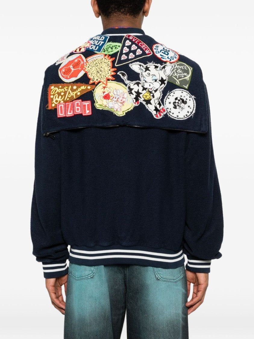 Kenzo Blue Silk And Nylon Lightweight Jacket