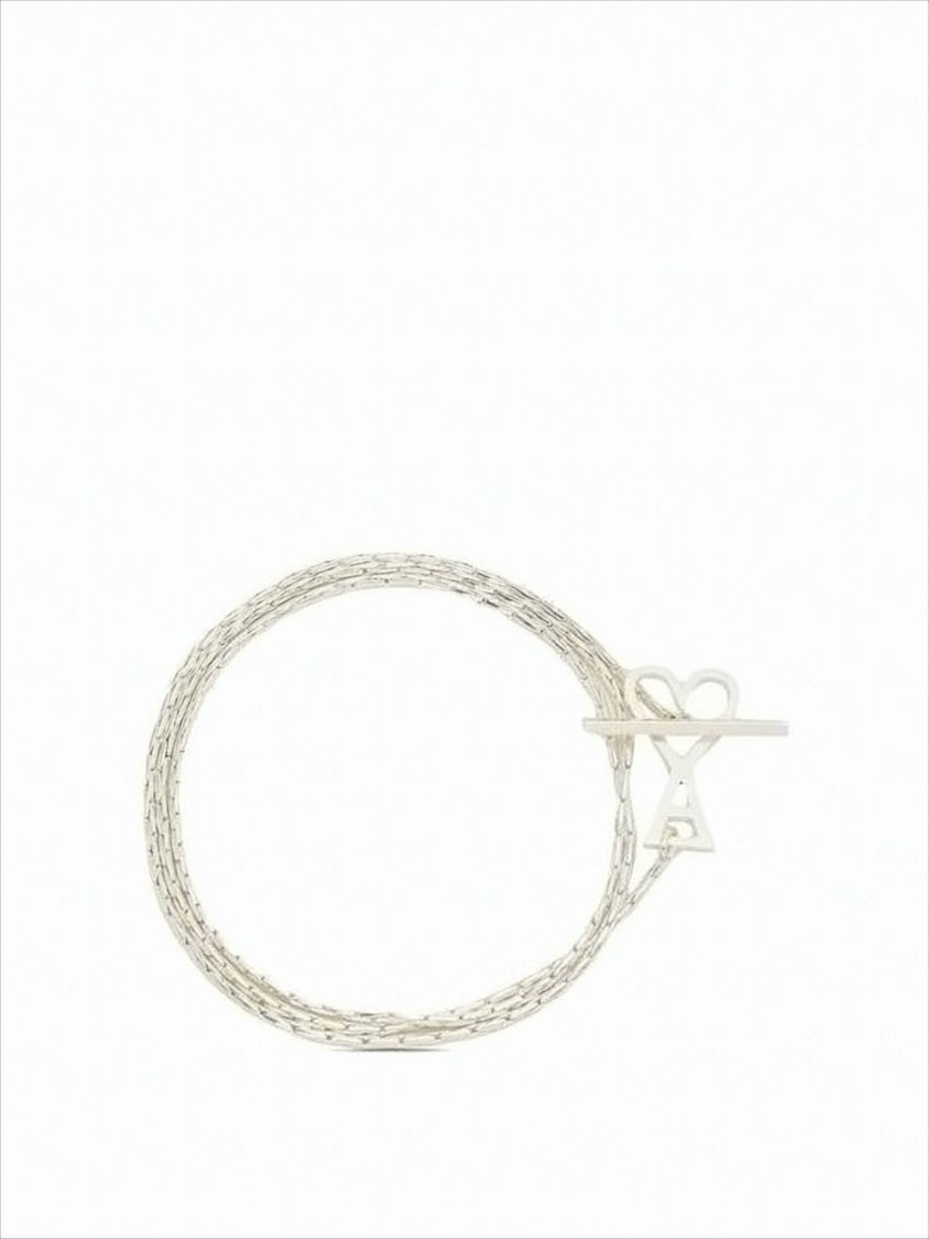 Ami Delicate Yellow Brass Bracelet With Heart