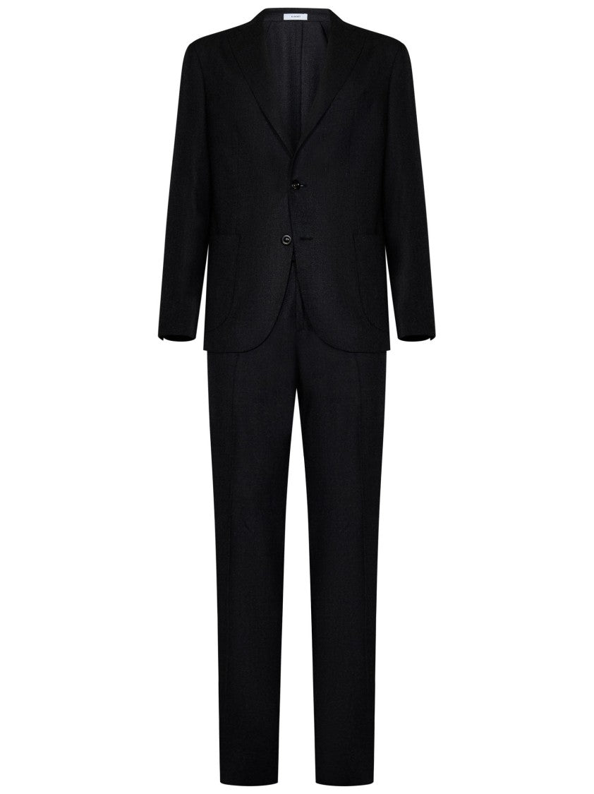 Boglioli Black Virgin Wool Suit