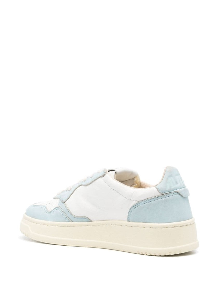 Autry White Multicolour Perforated Calf Leather Sneakers