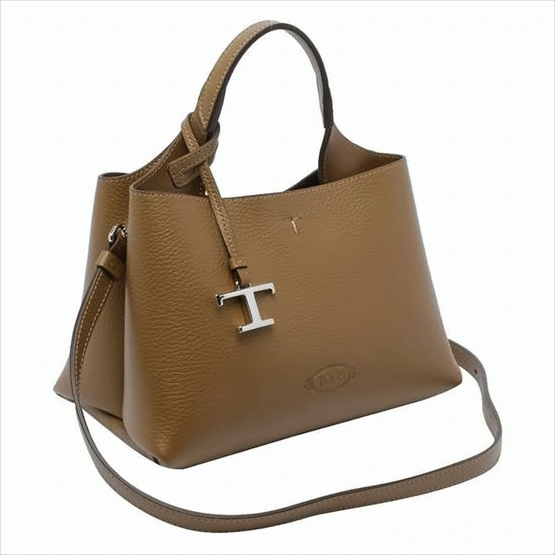 Tod's Textured Calf Leather Tote Bag With Detachable Strap