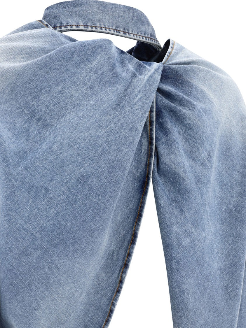 Jacob Cohen Light Blue Shirt With Unique Cut-Out